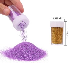 Pack 12 frasquitos glitter brillante 